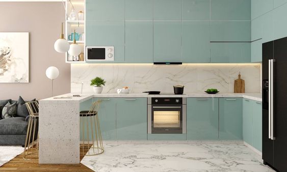 Kitchen Cabinet Design with Colours
