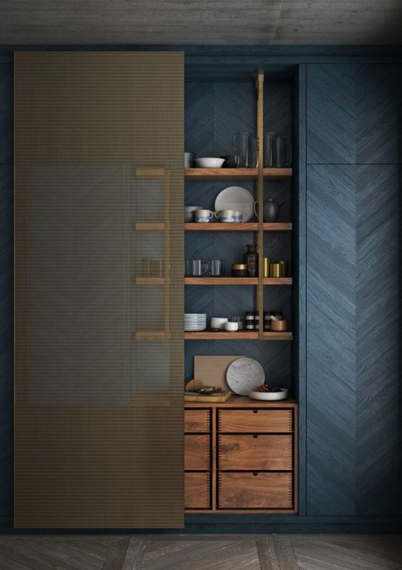 Metal Mesh Screen Kitchen Cabinet Design