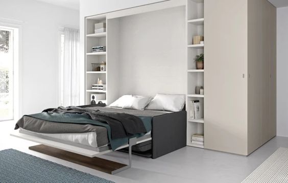 Wardrobes with folding modular Bed